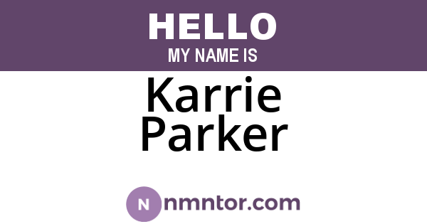Karrie Parker