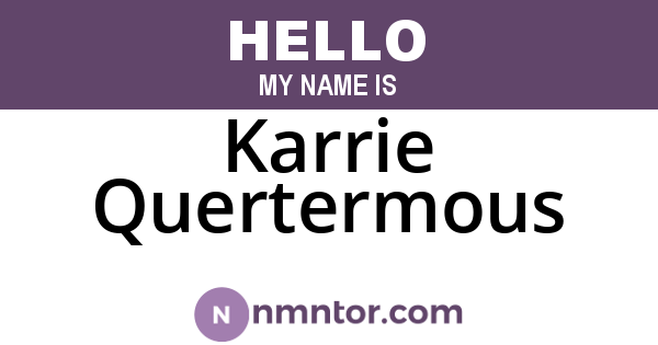 Karrie Quertermous