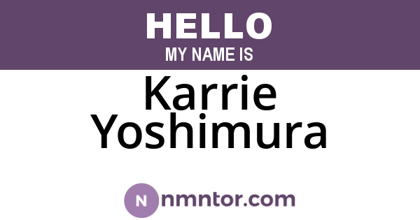 Karrie Yoshimura