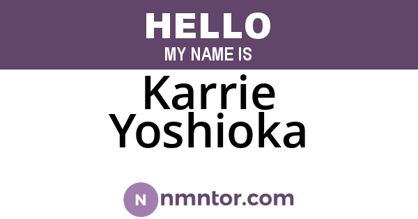 Karrie Yoshioka