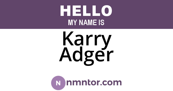 Karry Adger