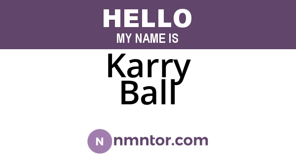 Karry Ball