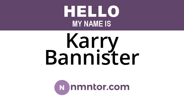 Karry Bannister