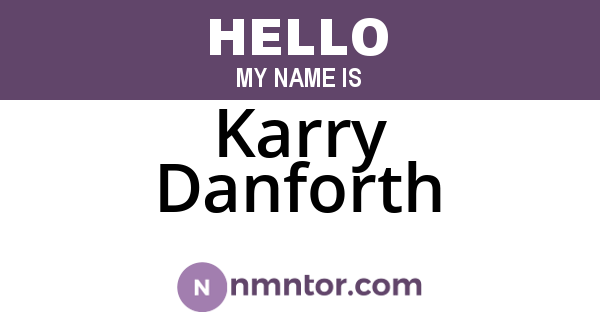 Karry Danforth
