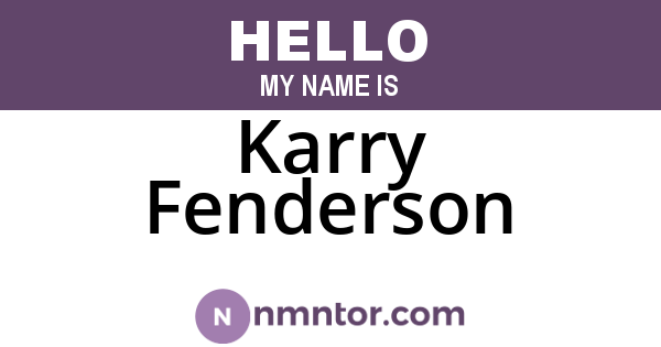 Karry Fenderson