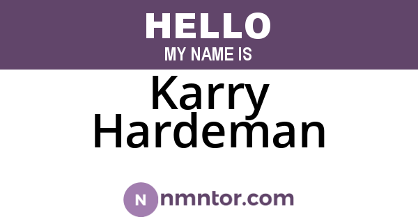 Karry Hardeman