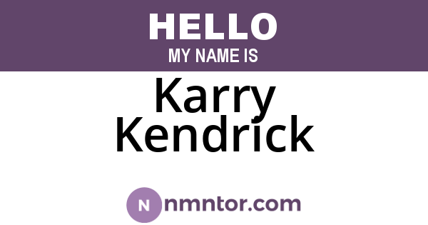 Karry Kendrick