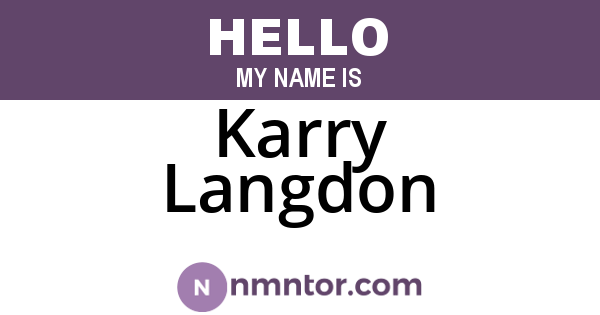 Karry Langdon