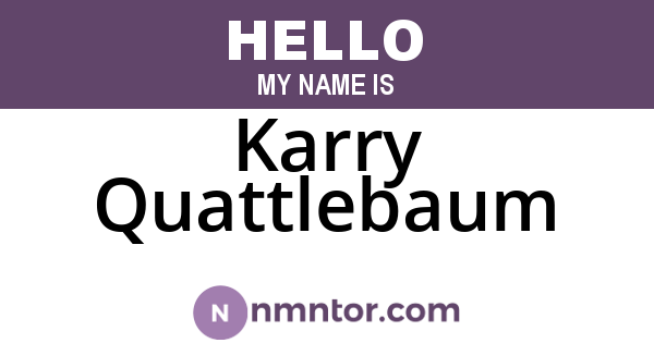 Karry Quattlebaum