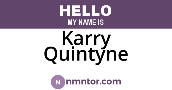 Karry Quintyne