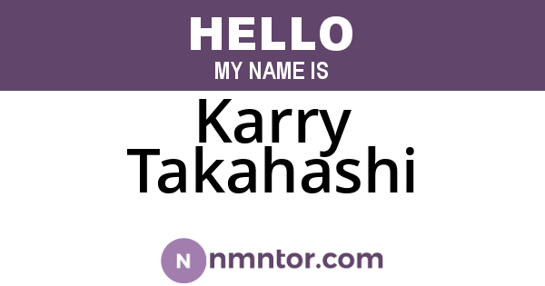 Karry Takahashi