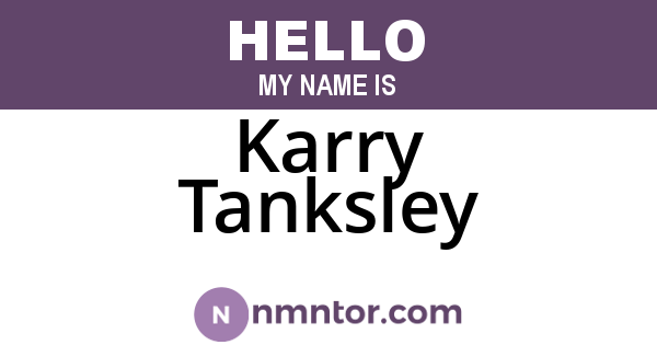 Karry Tanksley