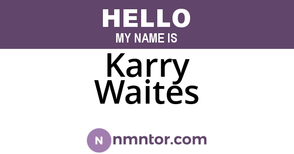 Karry Waites