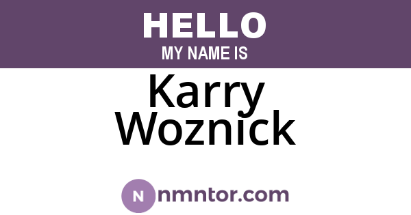 Karry Woznick