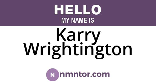 Karry Wrightington