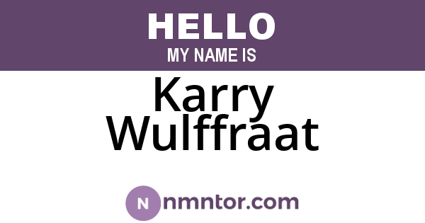 Karry Wulffraat