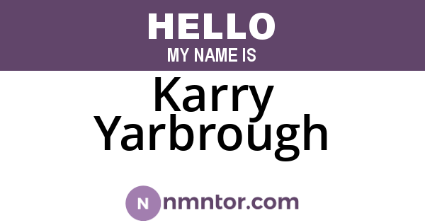 Karry Yarbrough
