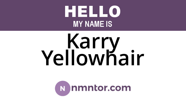 Karry Yellowhair