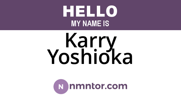 Karry Yoshioka