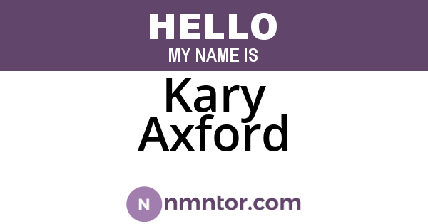 Kary Axford