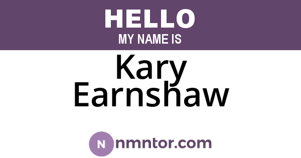 Kary Earnshaw