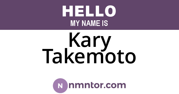 Kary Takemoto