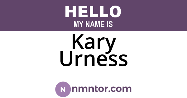 Kary Urness