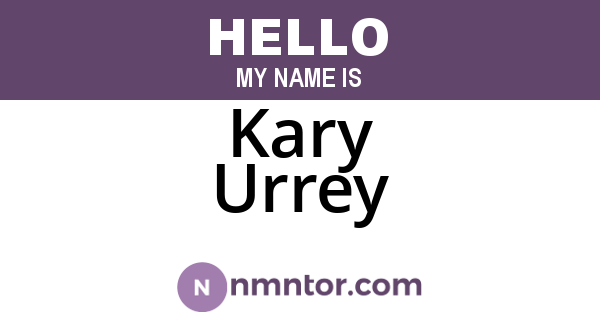 Kary Urrey