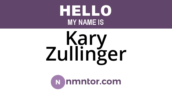 Kary Zullinger