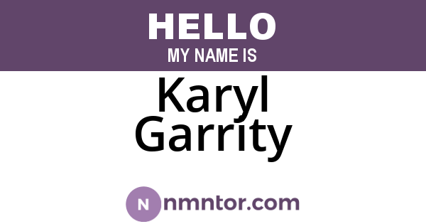 Karyl Garrity