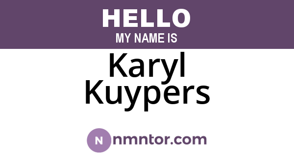 Karyl Kuypers