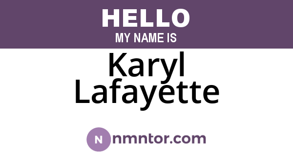 Karyl Lafayette