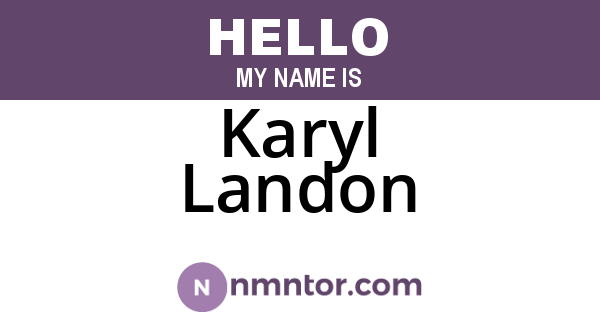 Karyl Landon
