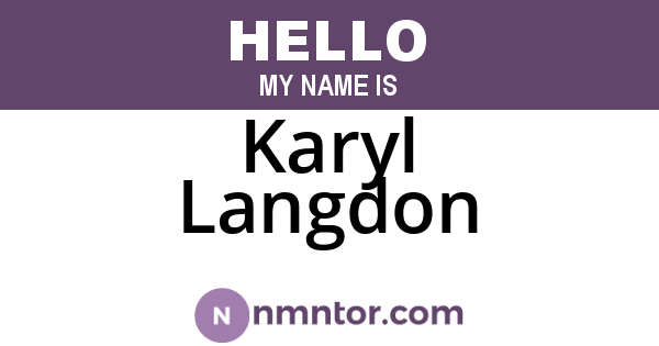 Karyl Langdon
