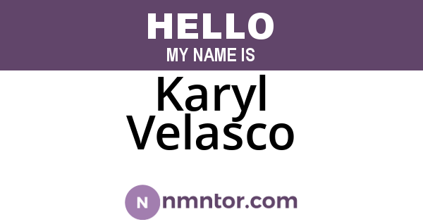 Karyl Velasco