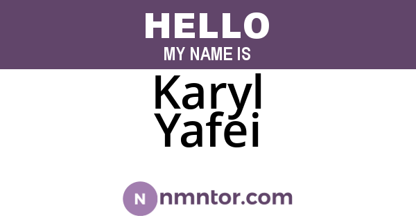 Karyl Yafei