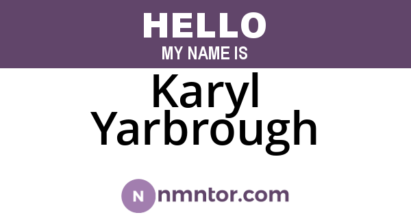 Karyl Yarbrough