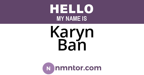 Karyn Ban