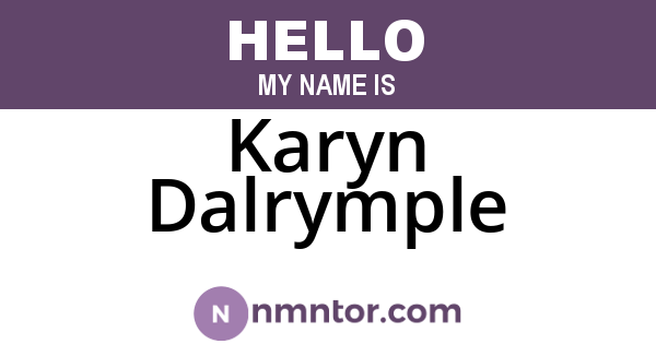 Karyn Dalrymple