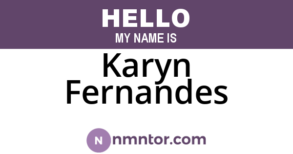 Karyn Fernandes
