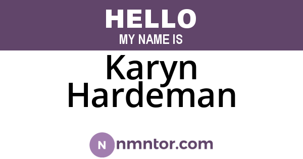 Karyn Hardeman