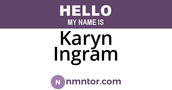 Karyn Ingram