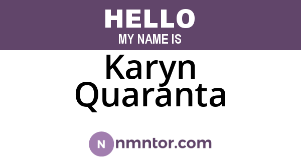 Karyn Quaranta