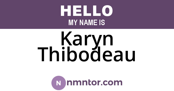 Karyn Thibodeau