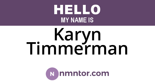 Karyn Timmerman