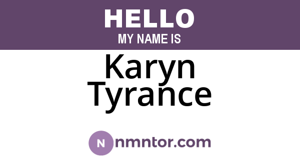 Karyn Tyrance