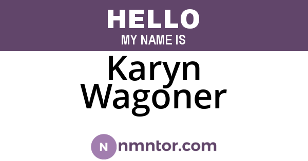 Karyn Wagoner