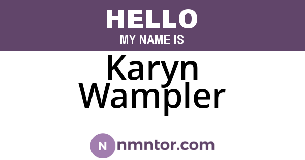 Karyn Wampler
