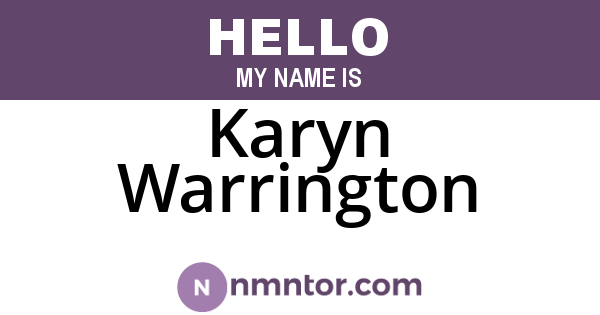 Karyn Warrington