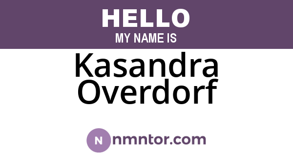 Kasandra Overdorf